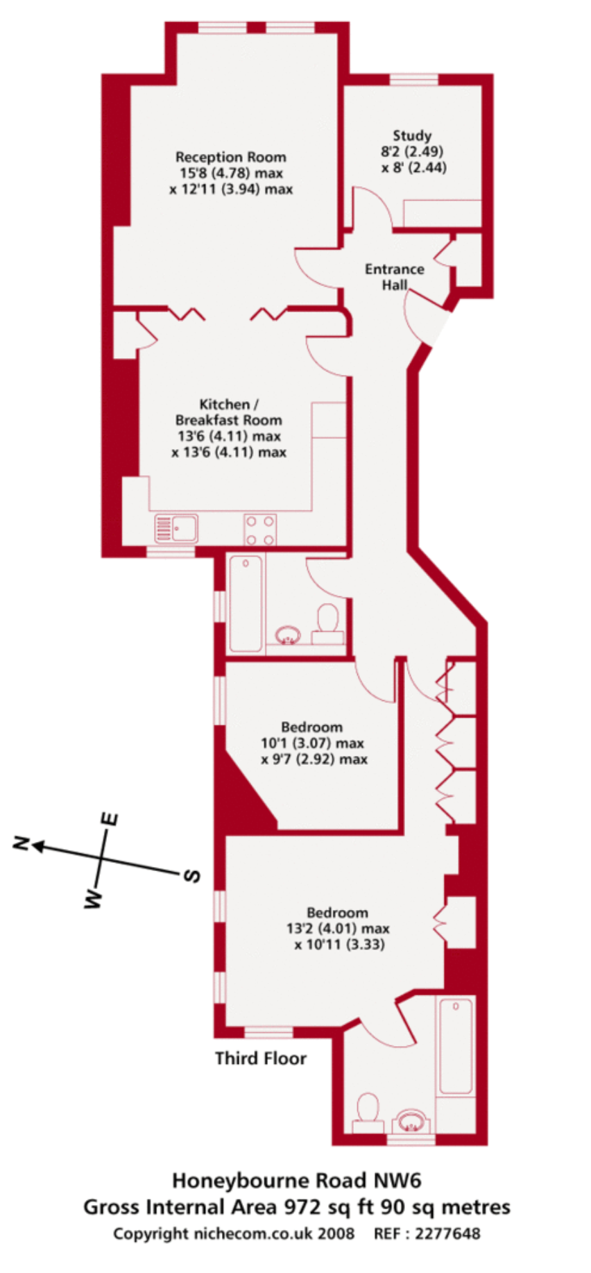 Floor plan of 24 Harvard Court